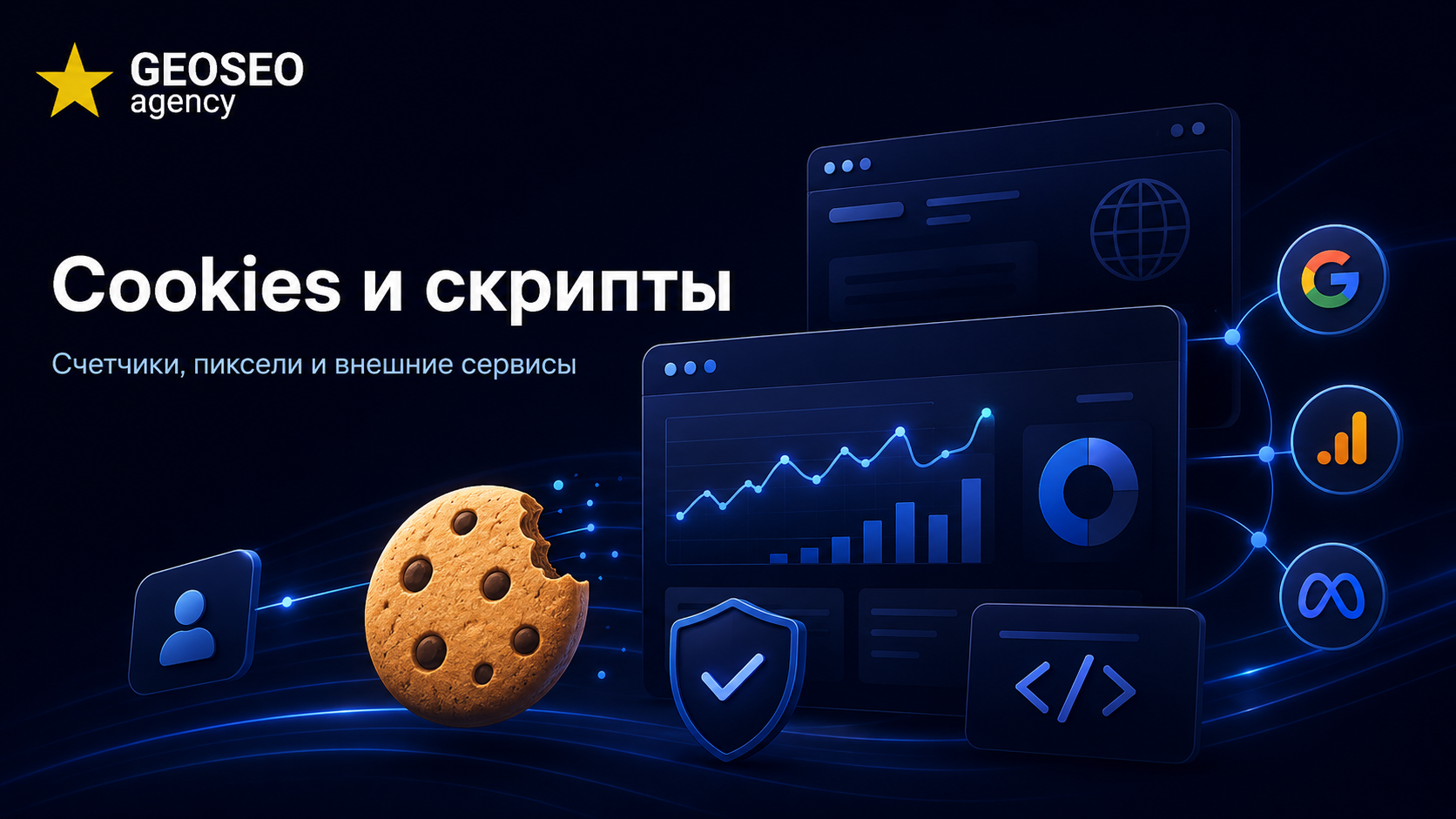 Проверить cookies и скрипты на сайте